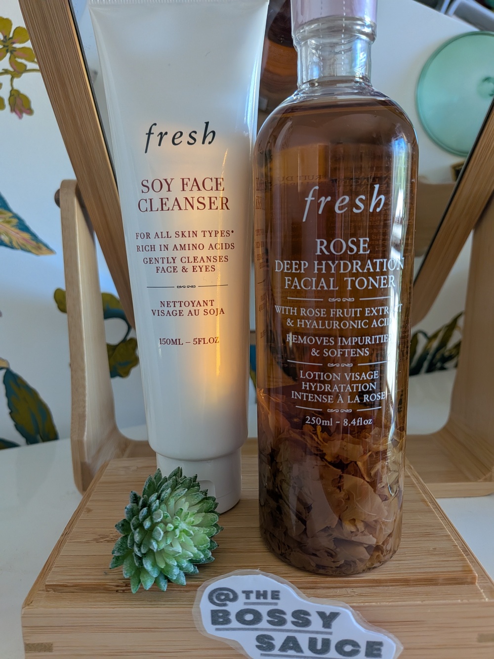 Fresh Soy Face Cleanser + Rose Deep Hydration Toner Duo NWT